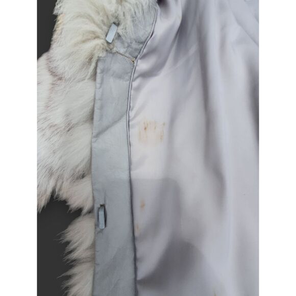 Vintage Chevron Cut Blue Fox Coat -Small - Picture 10 of 12
